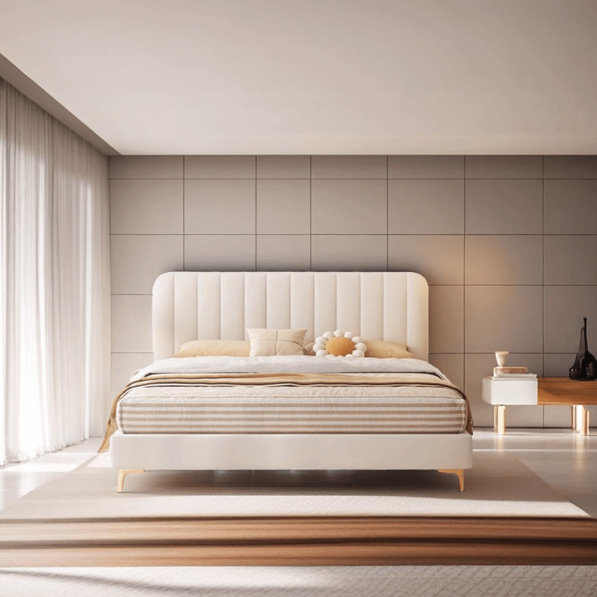Borges Upholstered Bed for Comfortable Sleep | Made to Order