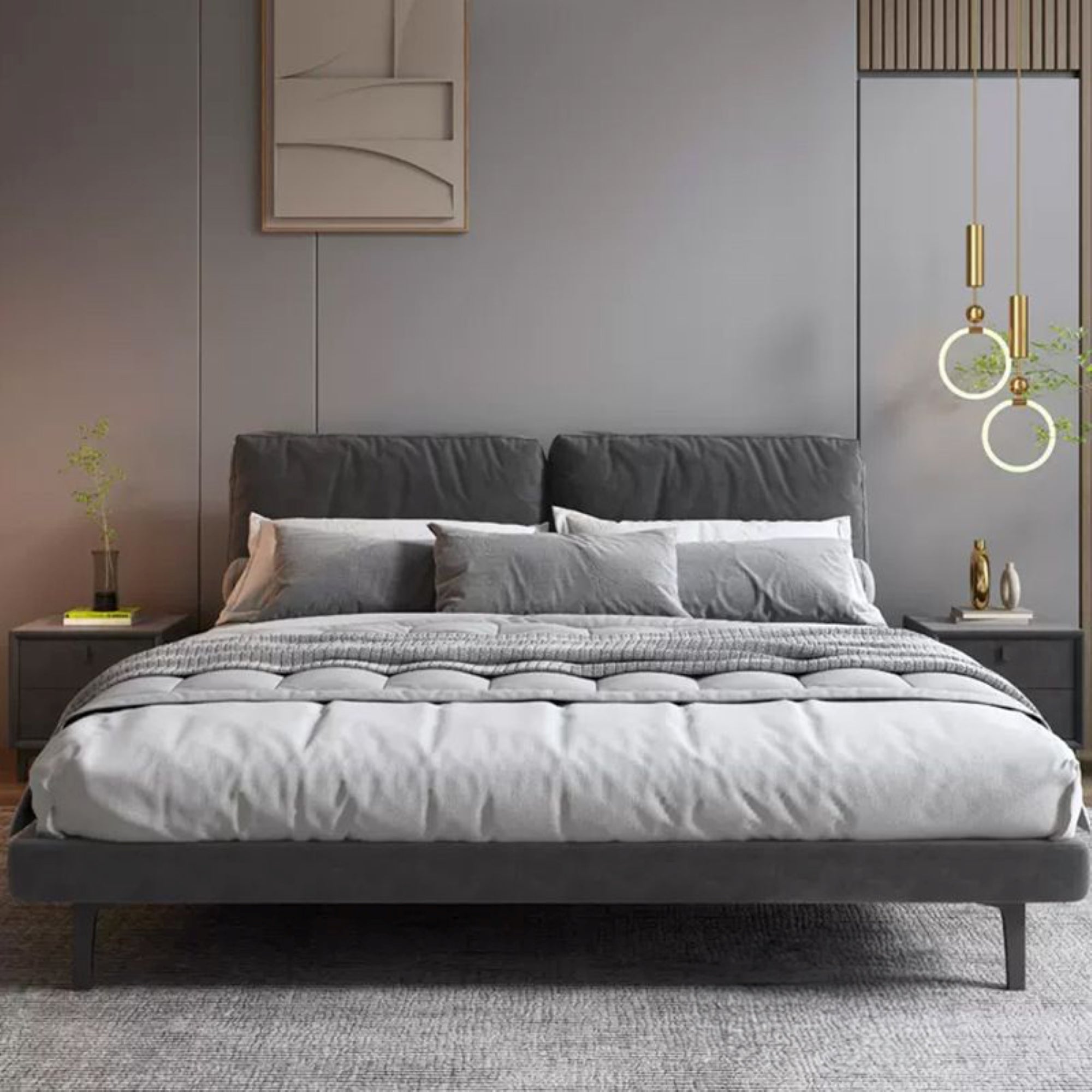 Marcel Upholstered Bed for Comfortable Sleep | Custom Made