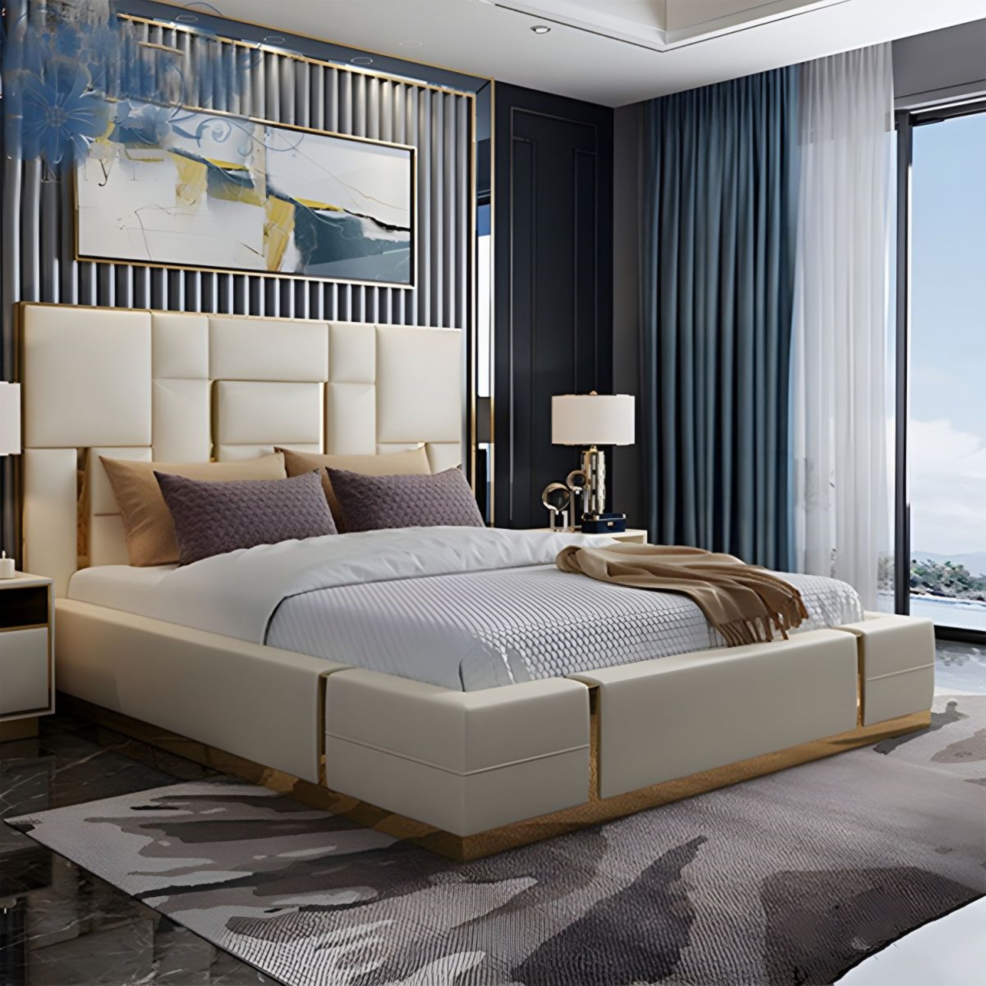Blok Upholstered Bed for Comfortable Sleep | Made to Order