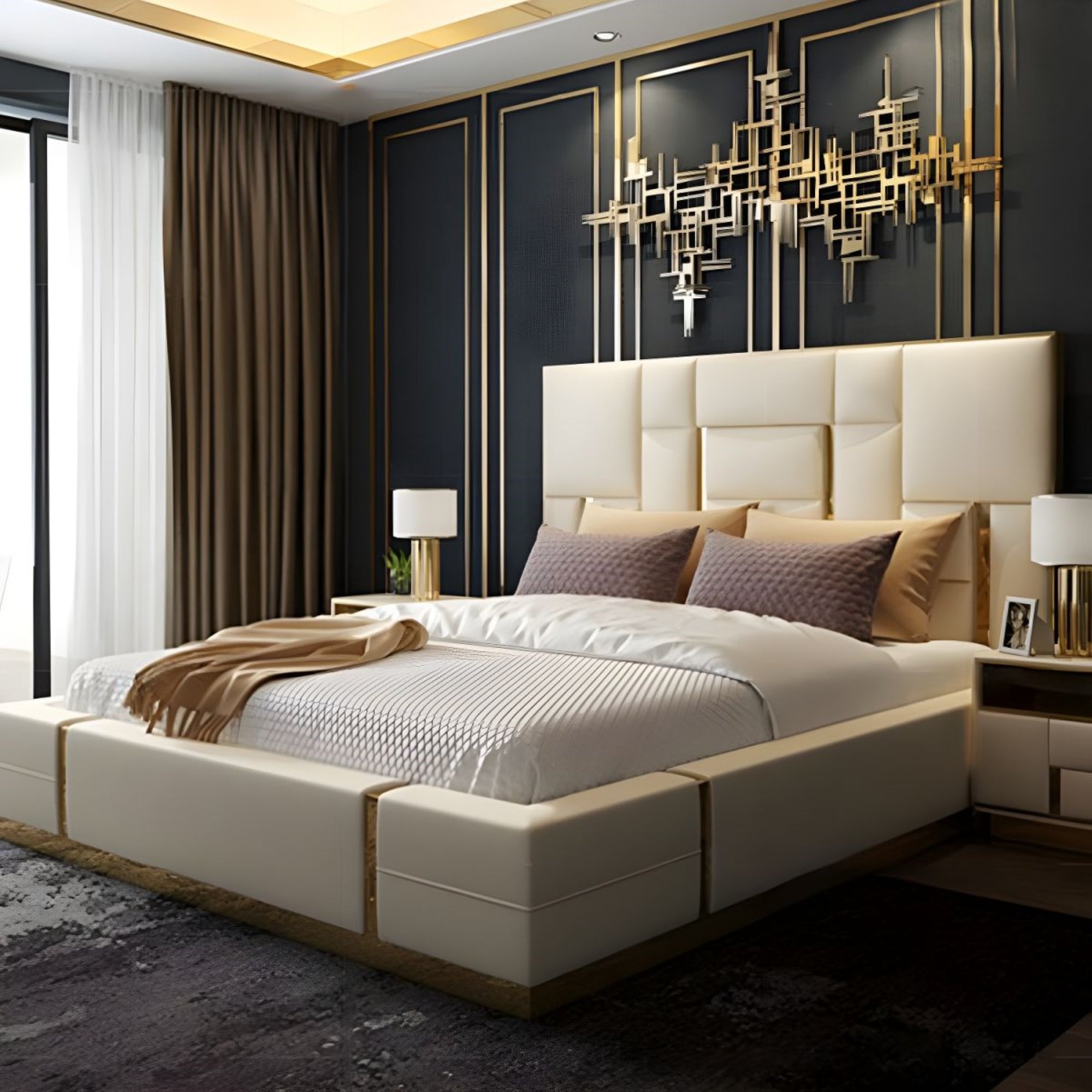 Blok Upholstered Bed for Comfortable Sleep | Made to Order