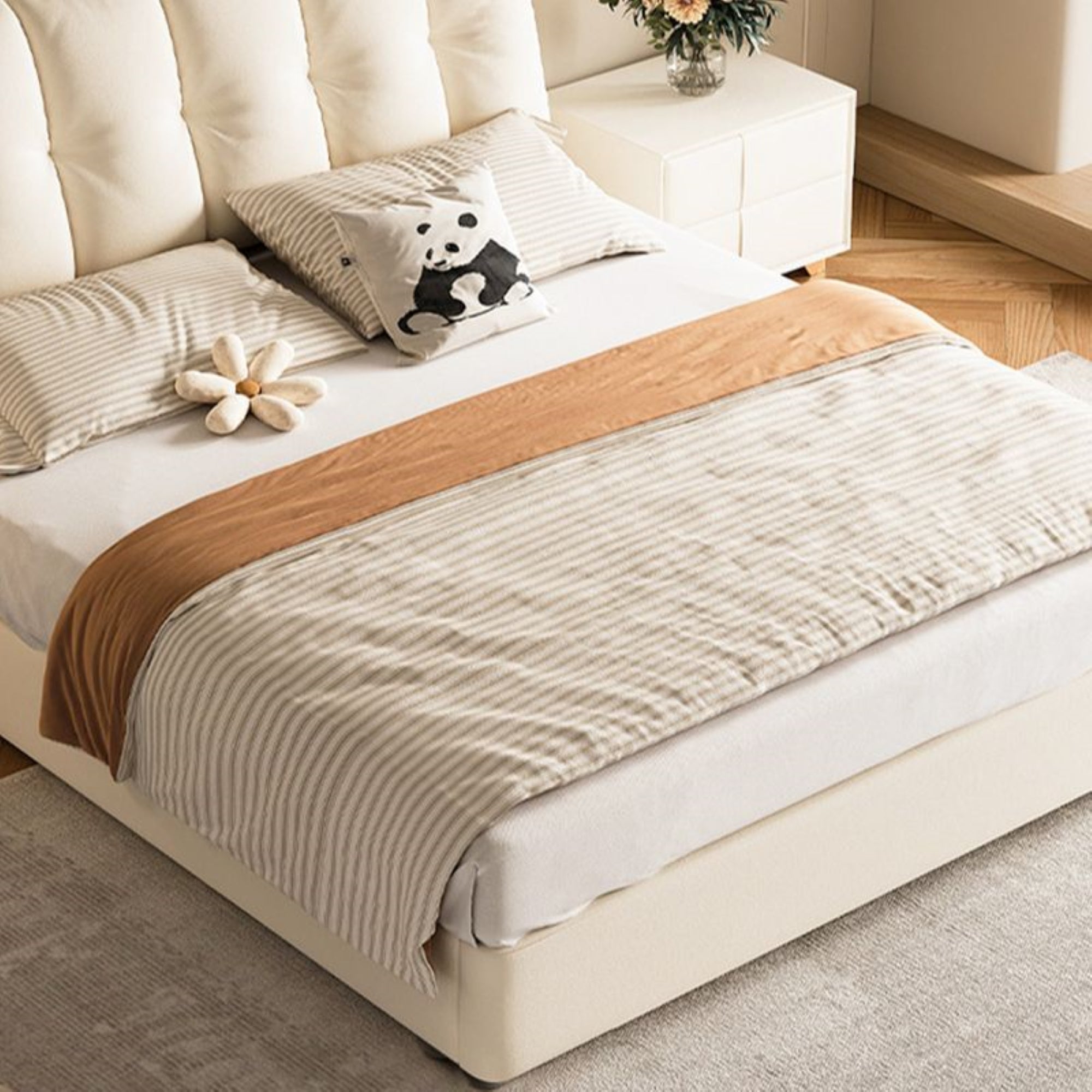 Ray Upholstered Bed for Comfortable Sleep | Custom Made