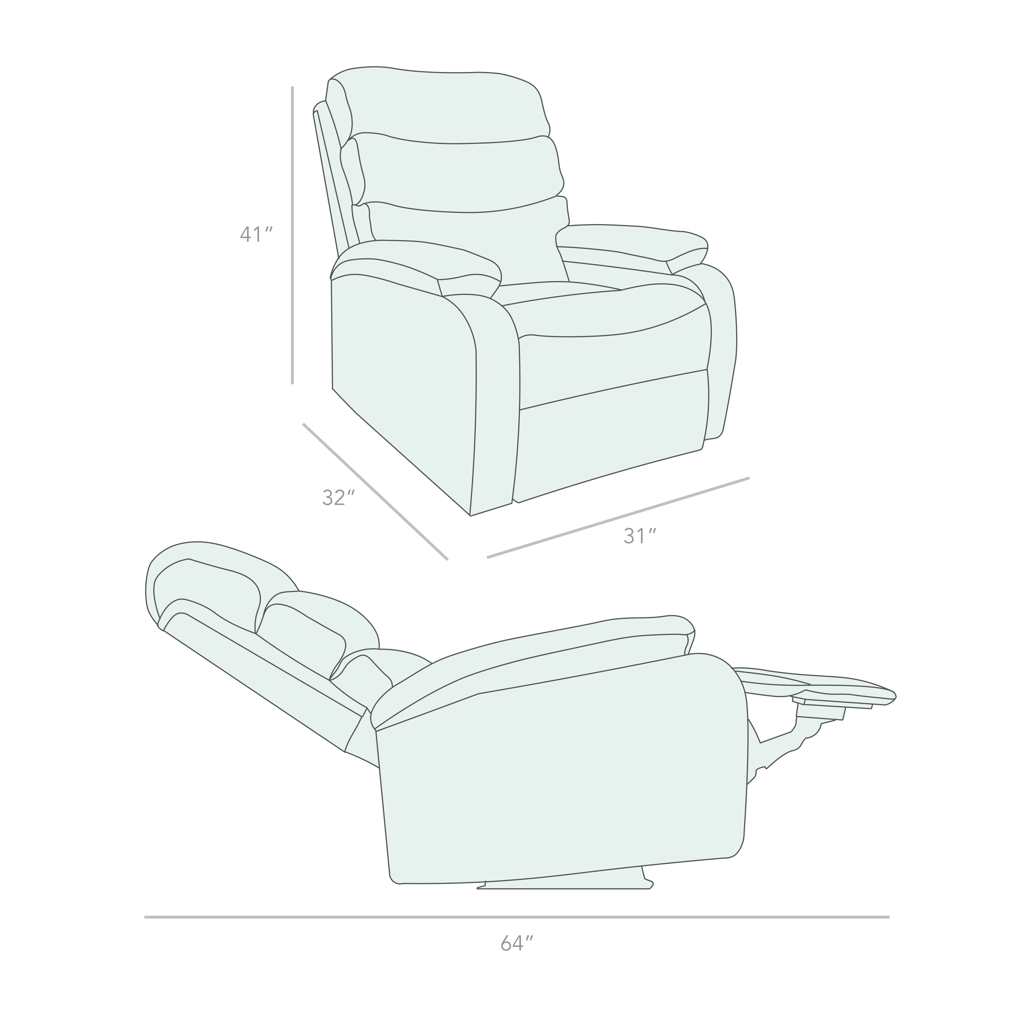 Alonso Fabric Recliner