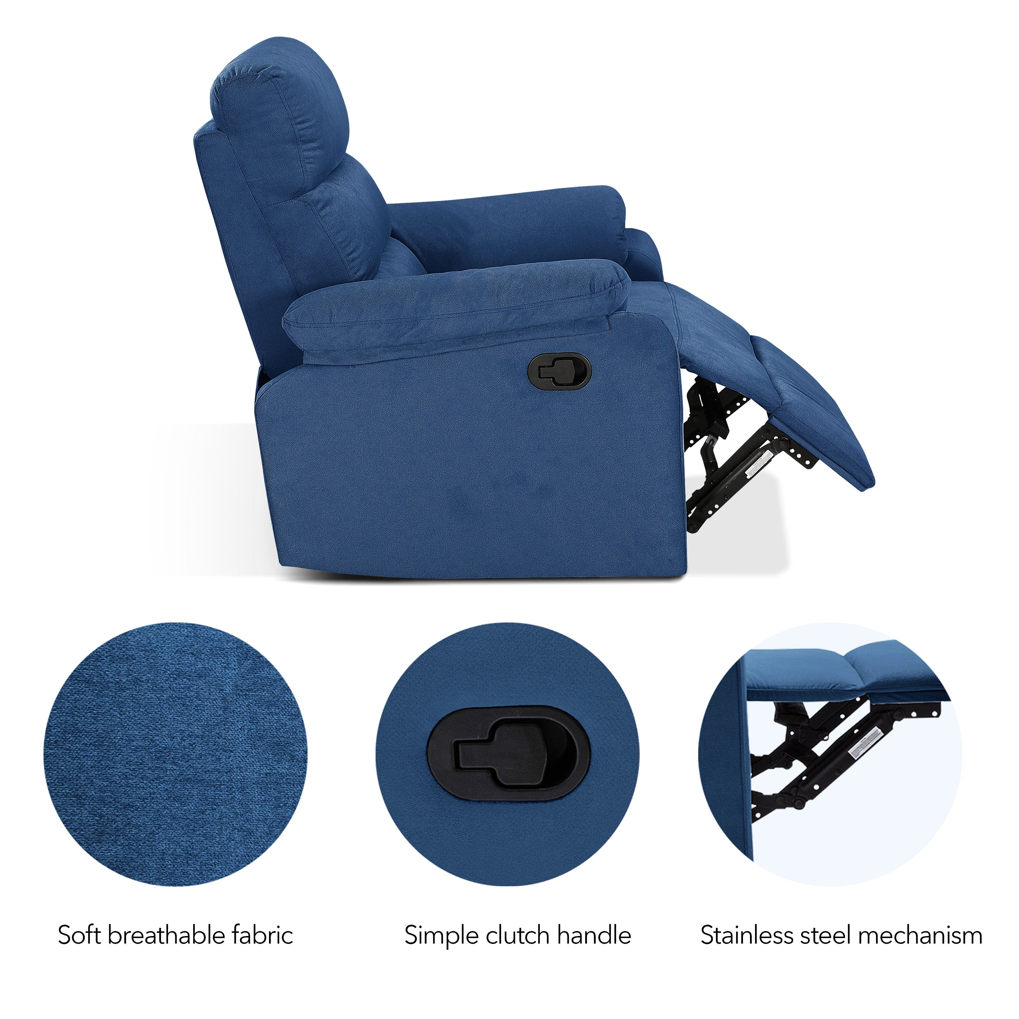 Cypress Manual Fabric Recliner