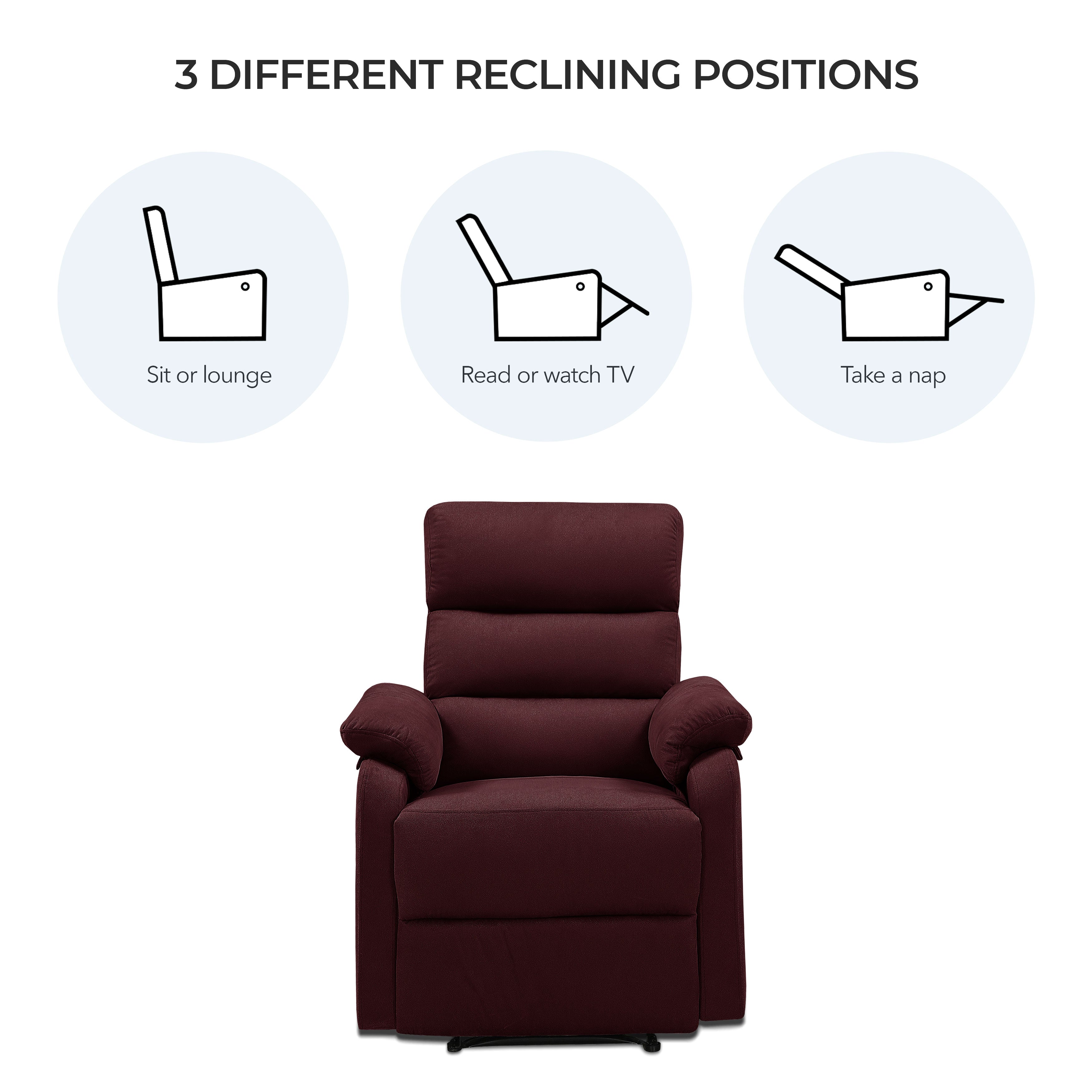 Cypress Manual Fabric Recliner