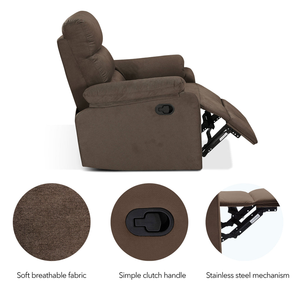 Cypress Manual Fabric Recliner