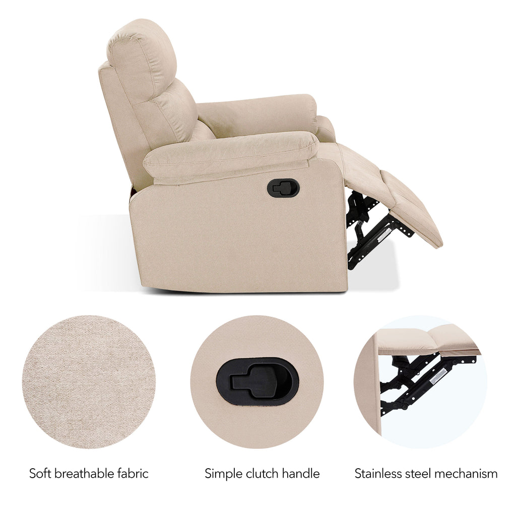 Cypress Manual Fabric Recliner