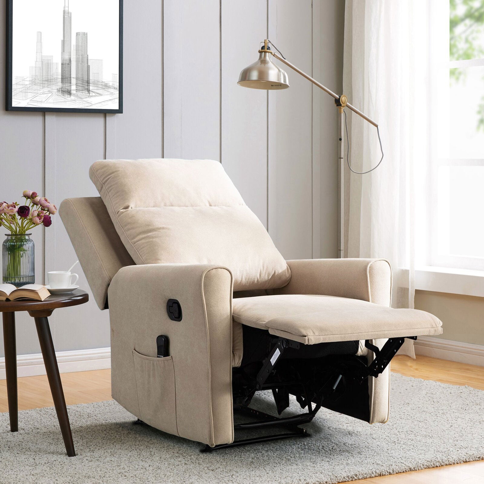 Elle Manual Fabric Recliner