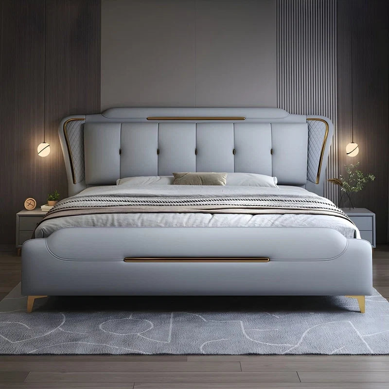 Velin Upholstered Bed Custom Built to Order | Direct from Factory