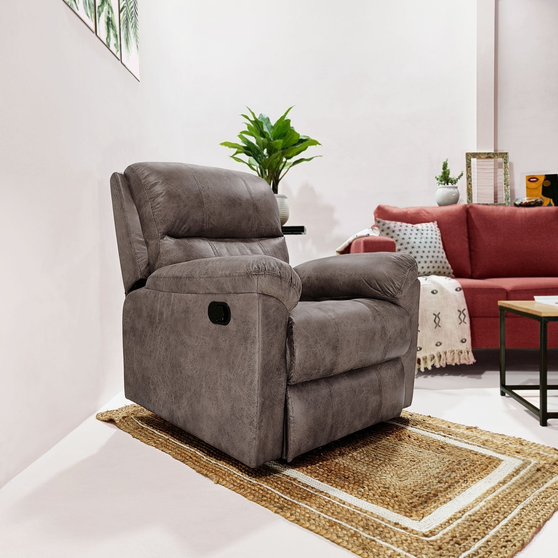 Louis Fabric Manual Recliner